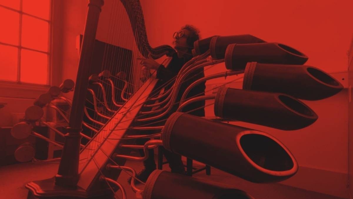 Amir Konjani demonstrates how to play the Kraken Harp