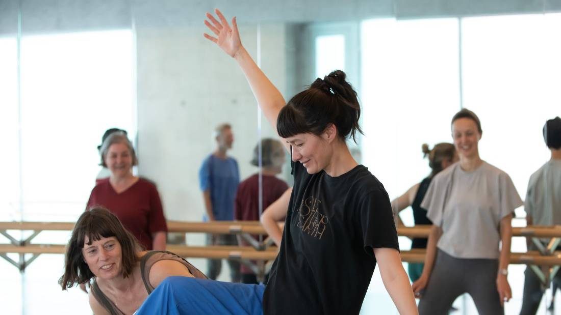 Contemporary Dance Level 2 adult class, held on Wednesdays at Trinity Laban