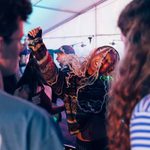 Students dancing at a social event.